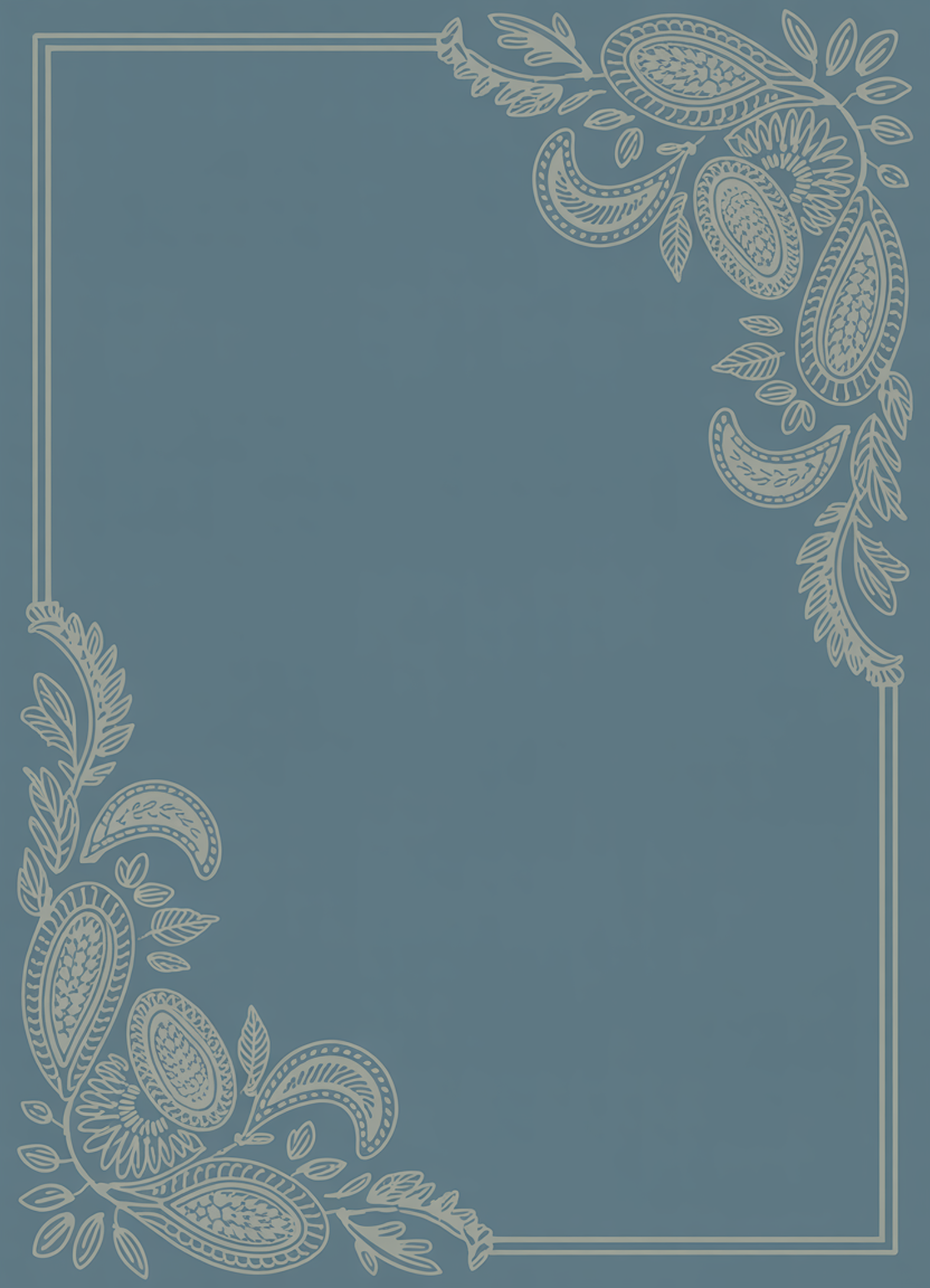 Paisley Dusty Blue III